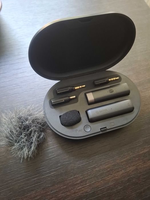 Lavalieră wireless Boya BY-WM3U – USB-C + jack 3.5, set complet