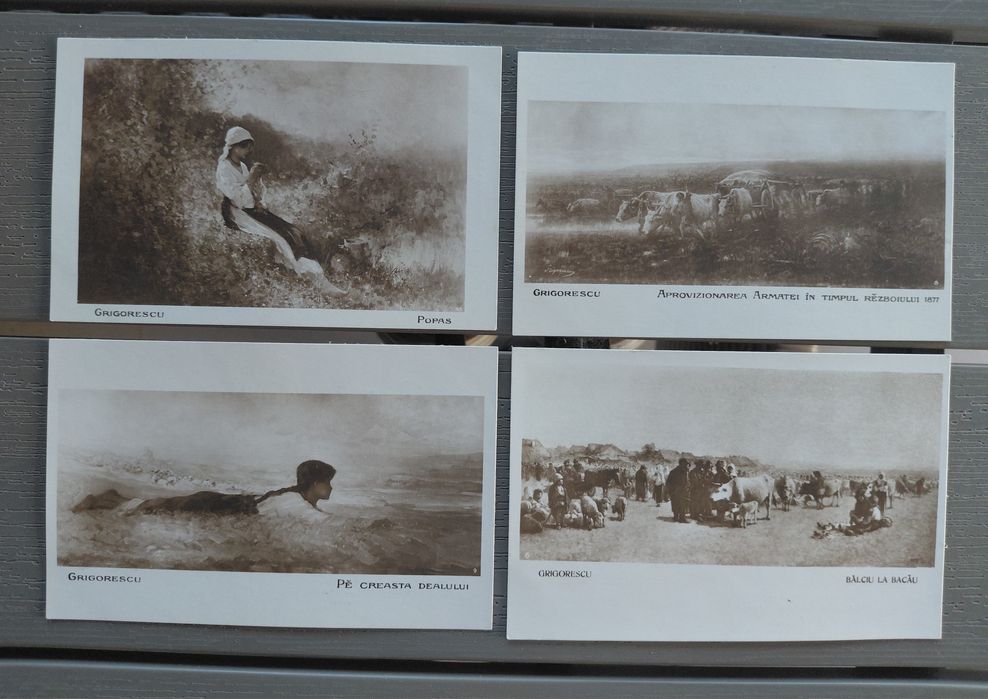 Lot de 24 de cărți poștale, picturi Nicolae Grigorescu