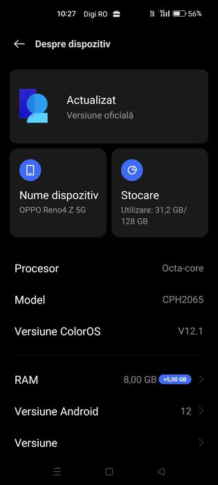 Oppo reno 4z  12gram,128 gb