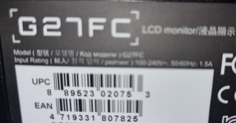 Монитор 27" Gigabyte G27FC