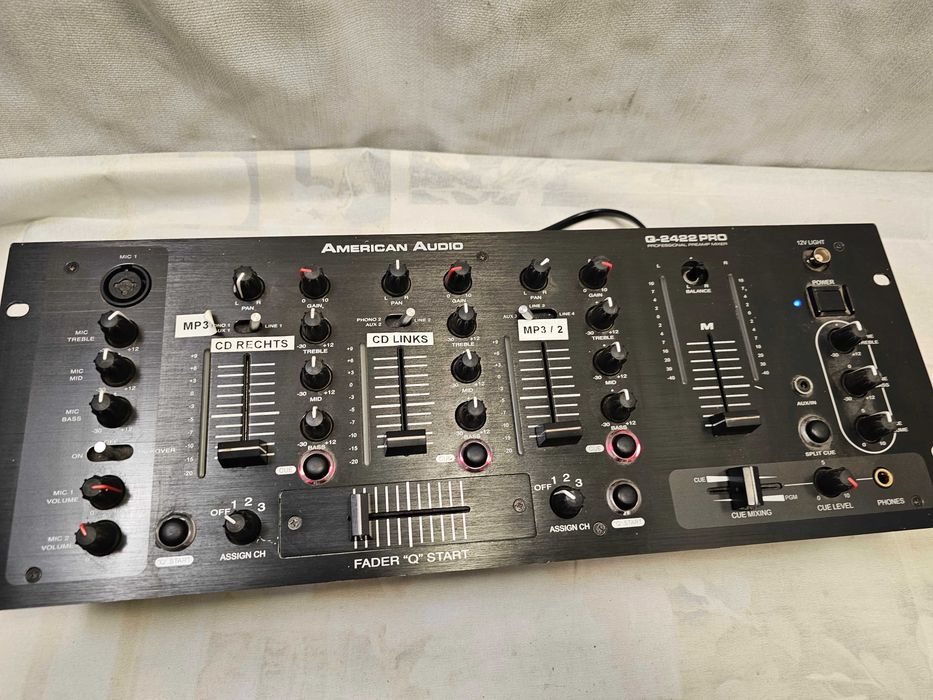 Mixer Audio Profesional American Audio Q-2422 PRO | 3 Canale | Fader Q-Start