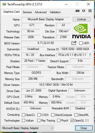 Placa video Gaming Vintage Nvidia 7900GS  256Mb DDR3 256 bit UNICAT !