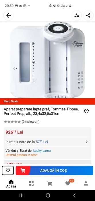 Aparat preparare lapte praf