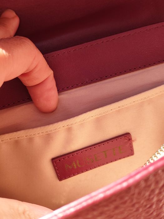 кожена дамска чанта Musette, естествена кожа