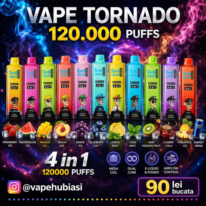 Vape tornado 120k puff 4in1