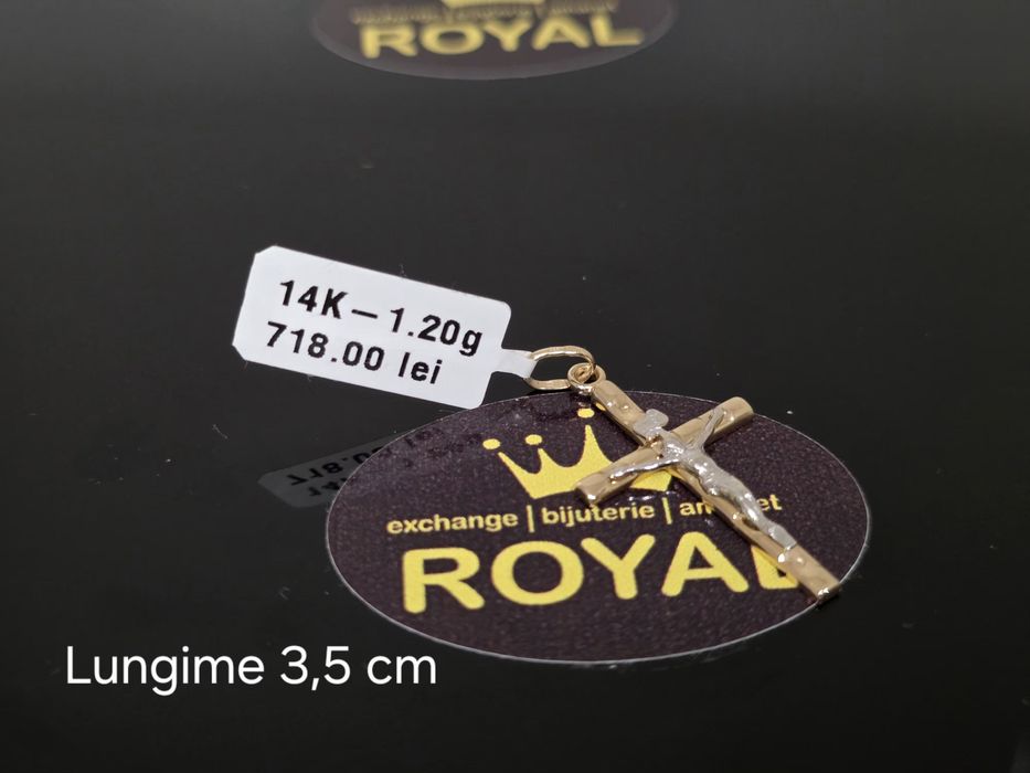 Bijuteria Royal: Pandantiv cruciulița aur 14k/1.20 gr
