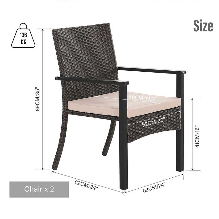 ПРОМОЦИЯ Градински столове – PHIVILLA PV-099 – комплект от 2 бр.