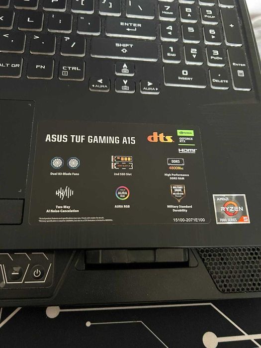ASUS TUF A15 Ryzen 5 7535HS | RTX 3050 | 16GB DDR5 | SSD 512GB | 144Hz