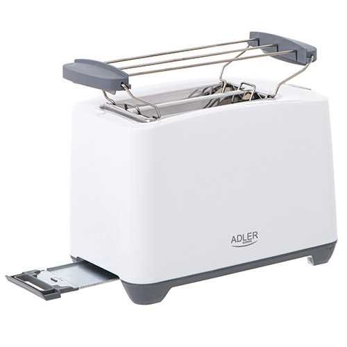 Prajitor paine Adler AD 3216, 2 felii, 1000 W, alb