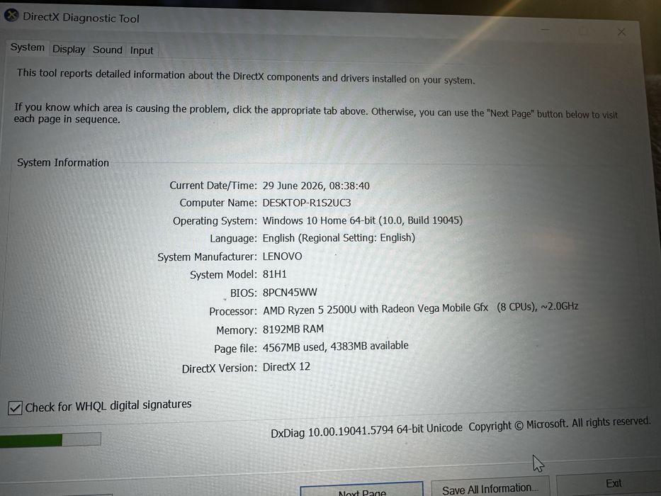 Vand laptop Lenovo Ideapad 530S 8gb Ram Amd Ryzen 5 256gb SSD