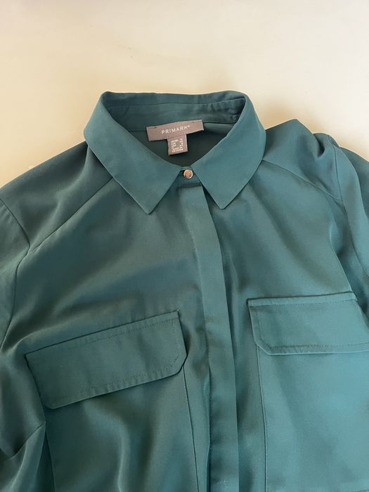 Елегантна дамска риза в тъмно зелен цвят