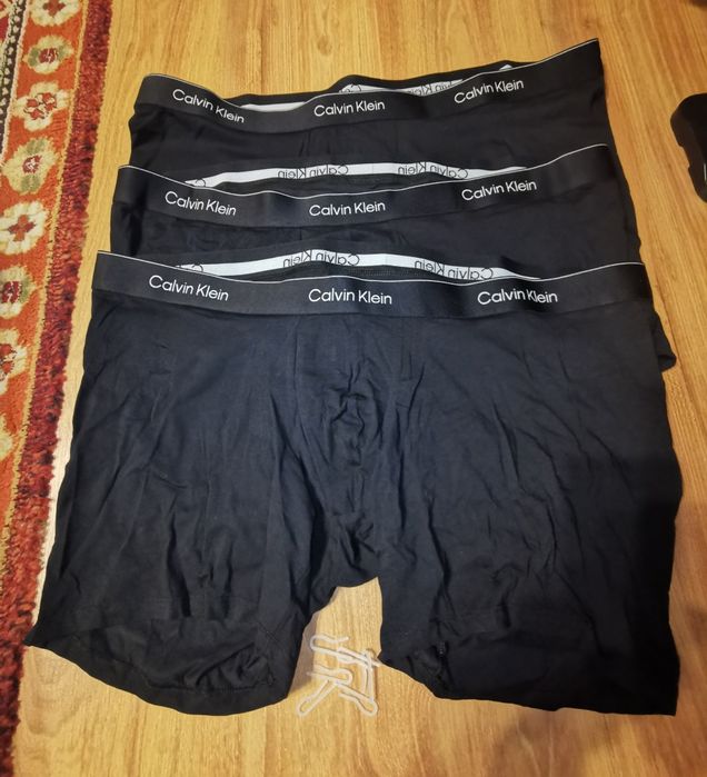 Set 3 boxeri Calvin Klein, noi,originali, cotton stretch, mar. 4XL