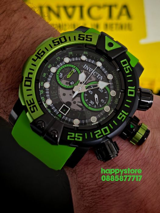 INVICTA Foxhound green 57 mm, Инвикта нов ръчен часовник