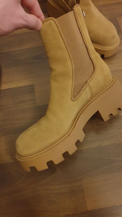 Ghete dama Zara piele intoarsa