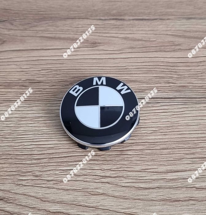 Капачки за джанти BMW 56мм черно бели G серия комплект 4бр