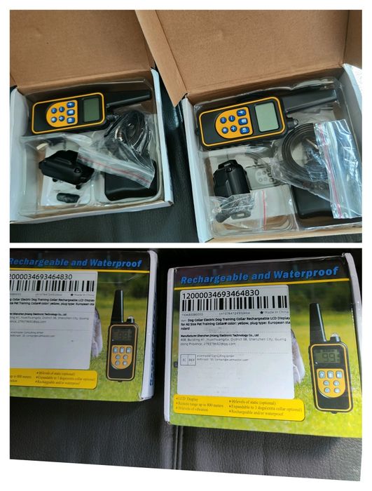 Zgardă dresaj câini cu electroșoc, vibrații și sunet