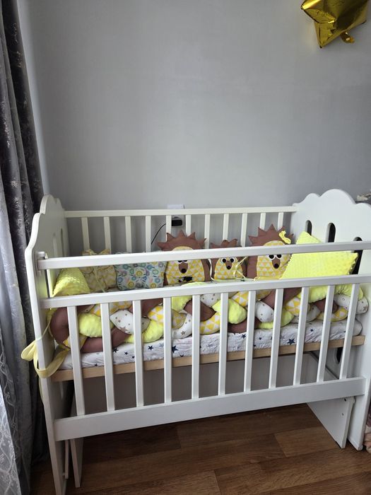 Детская кровать, с матрасом дёшево