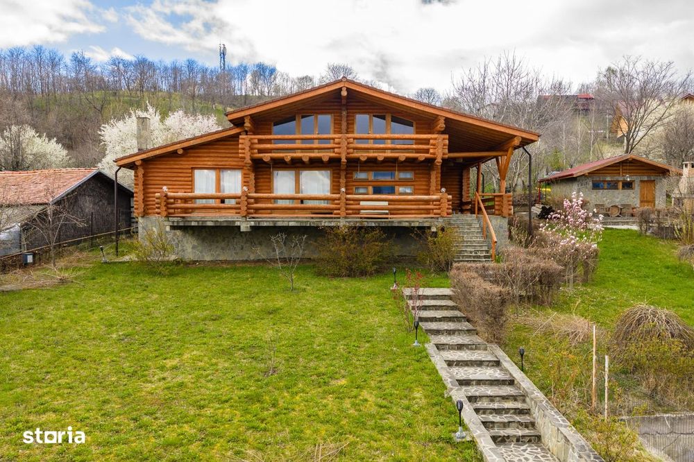 Casă premium din buștean,construită cu responsabilitate – 980 mp teren