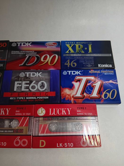 Caseta audio LUCKY,AGFA, Konica, Fuji și TDK noi sigilate anii 80/90