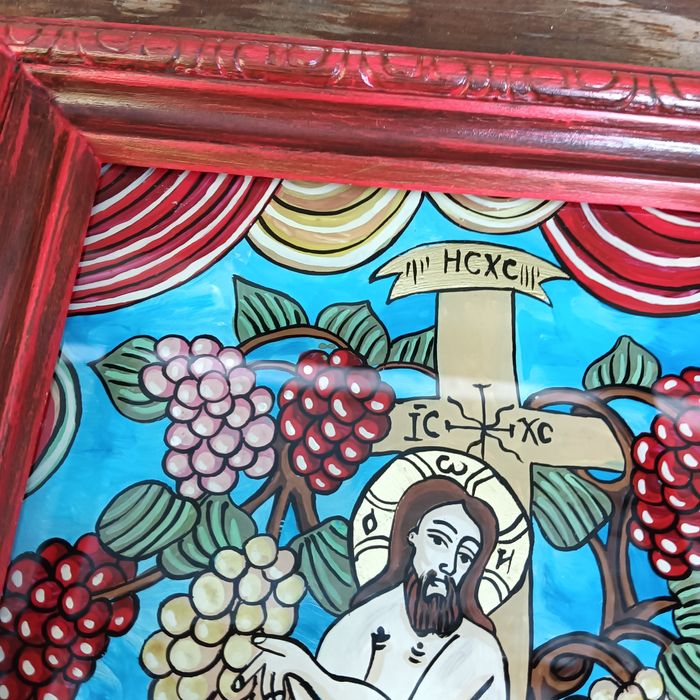 Icoa a pe sticla - Iisus in Vie