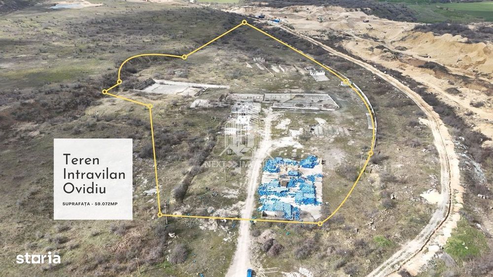 Teren intravilan 59.072 mp – zonă industrială Ovidiu,