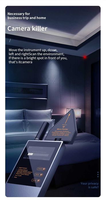 WT10 — Профессионал анти‑шпион: Я ширин камера, GSM, GPS, Wi‑Fi топади