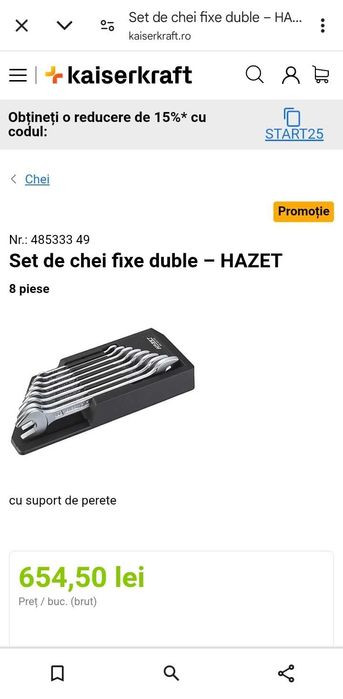 Chei combinate HAZET și cotite , inelare