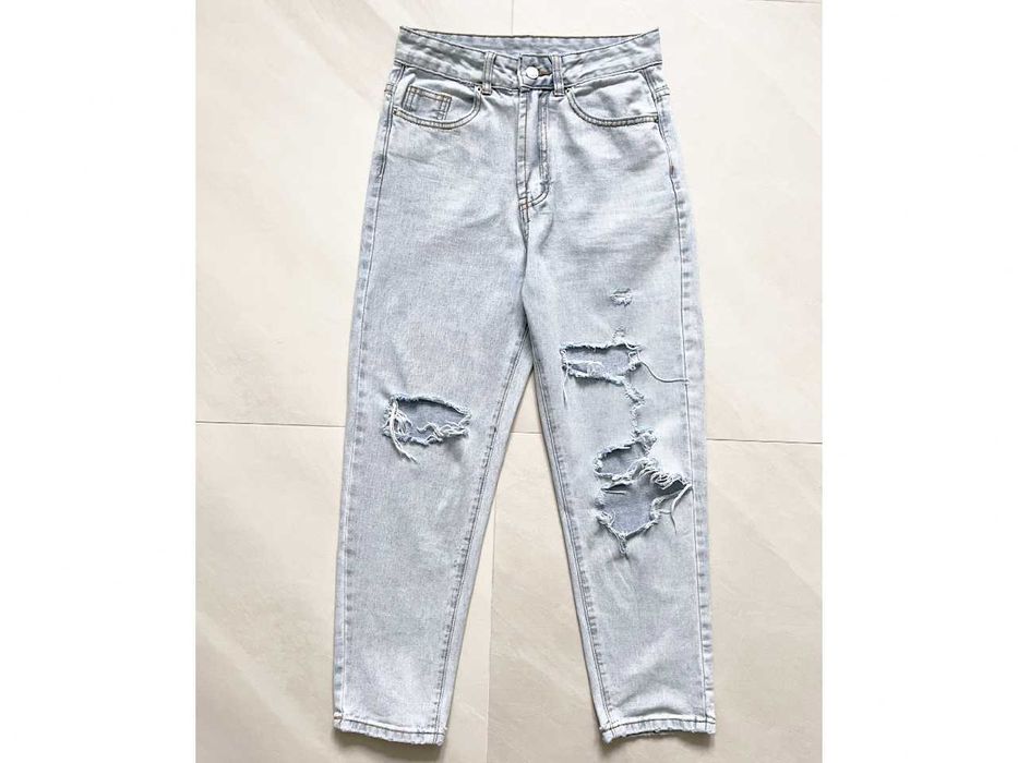 Светлосини накъсани дънки S/36