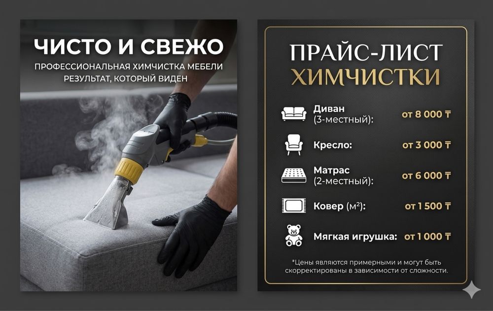 Химчистка мебели Астана
