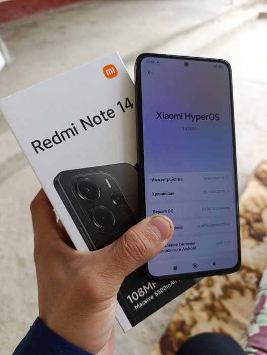 Redmi Note 14 xotrasi 6+8/128 gb
