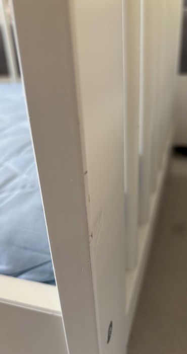 Икеа GULLIVER бебешко креватче, 60x120 см, бяло + матрак + парапет