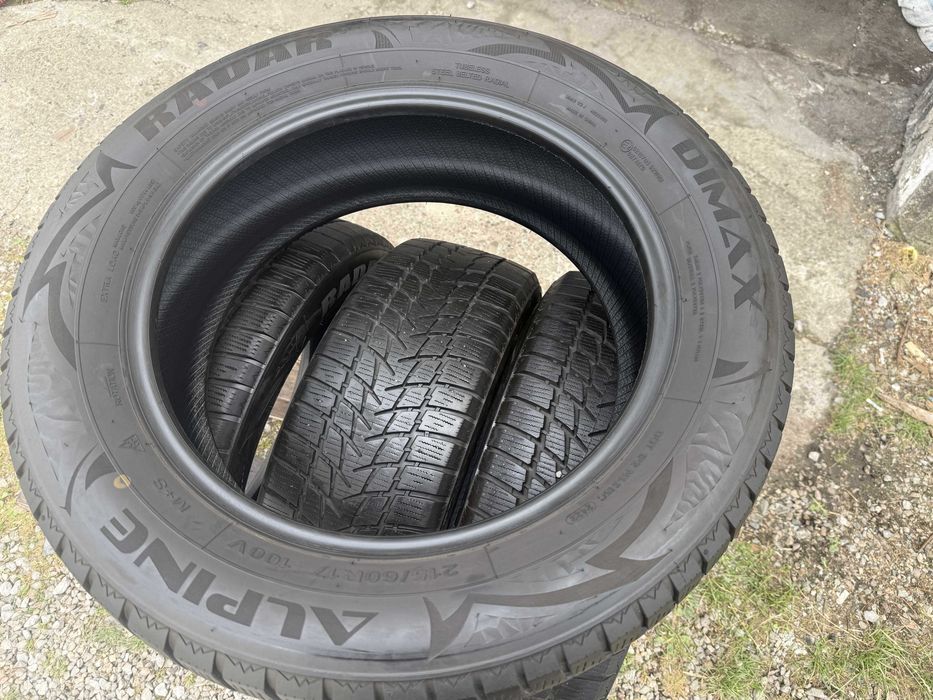 4x Anvelope iarna 215/60 r17 M+S - Radar Dimax Alpine