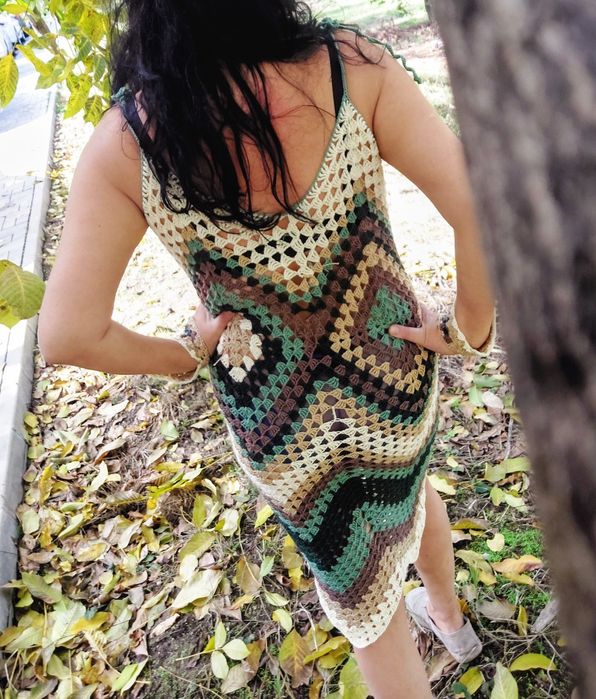 Rochie crosetata de toamna