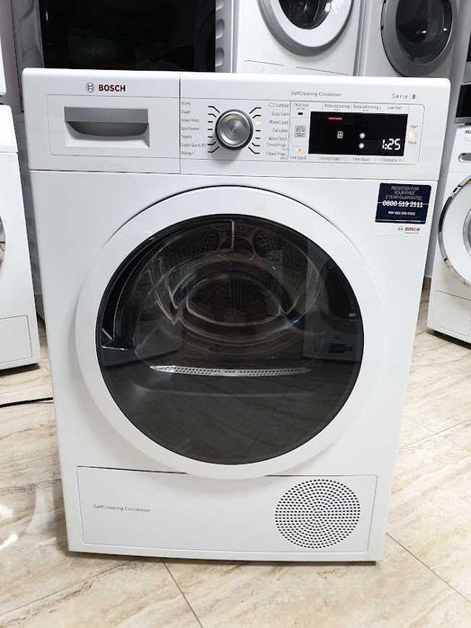 9Kg - UK - Сушилня Bosch Serie 8 с Термопомпа 12м Гаранция Бош