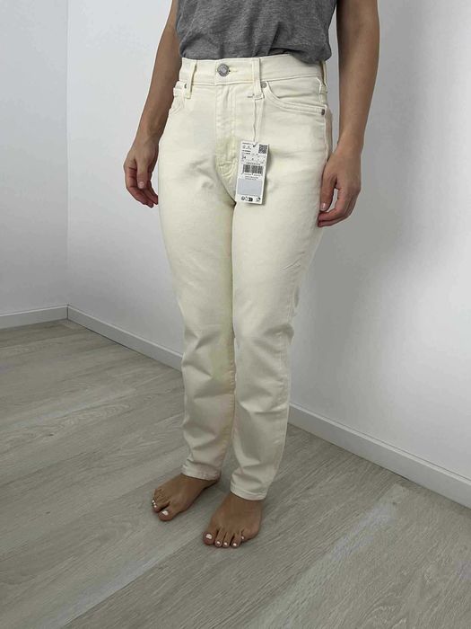 Blugi Mango slim crem