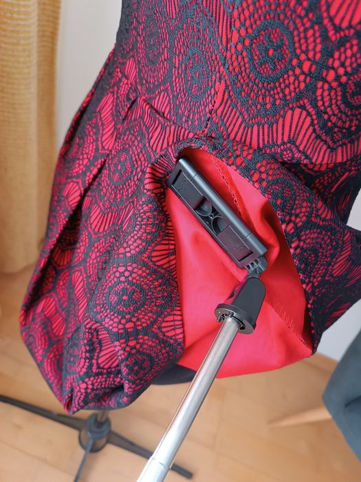 Rochie rosie imprimeu floral