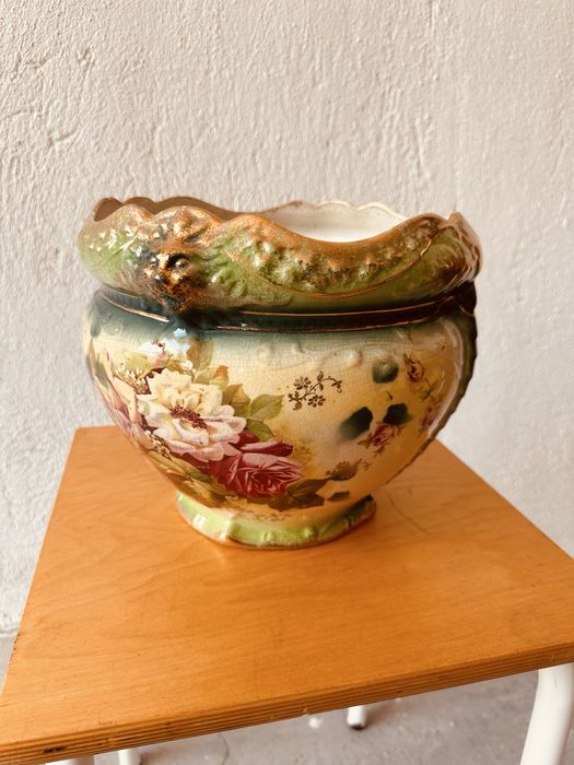 Антична английска кашпа Davenport Pottery Hanley England – начало на XX век