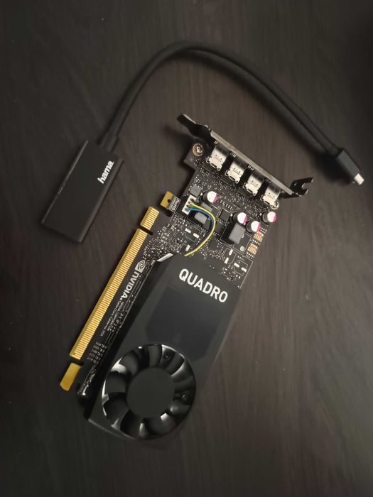 Видеокарта nvidia quadro t1000 и адаптер m/dp dp hama