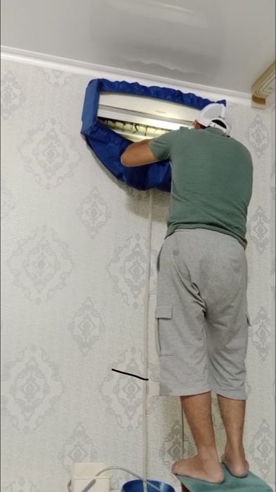 Установка сплит системы, чистка и заправка.