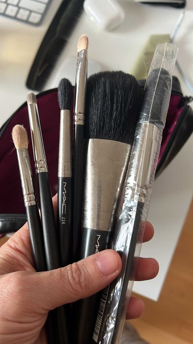 Set 6 pensule machiaj mac cosmetics - mac brush
