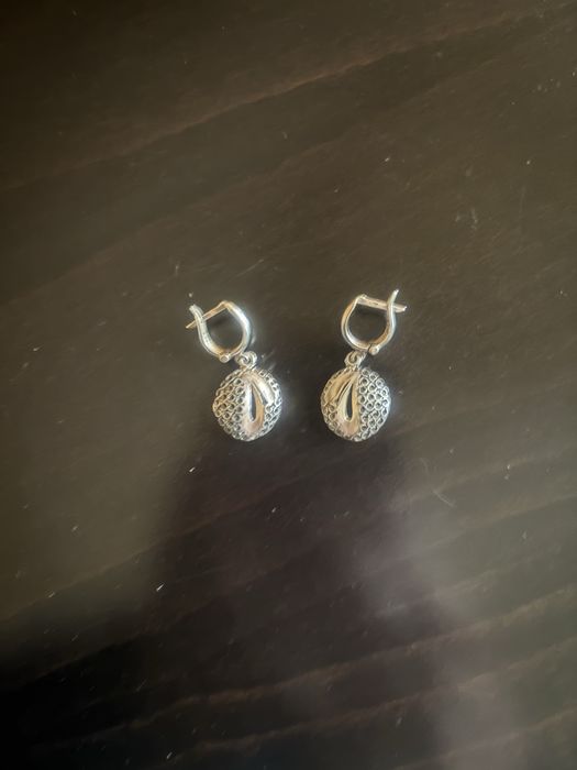 Дамски сребърни  обеци