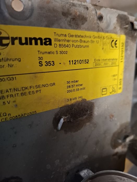 Soba Truma pe gaz, 30mBar