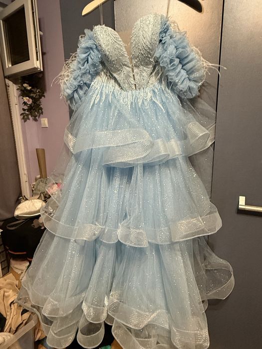 Бална рокля синя