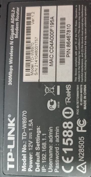 Модем роутер Tp-link TD -W8970