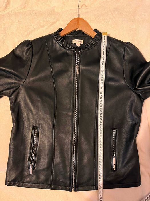 Geaca piele neagra dama