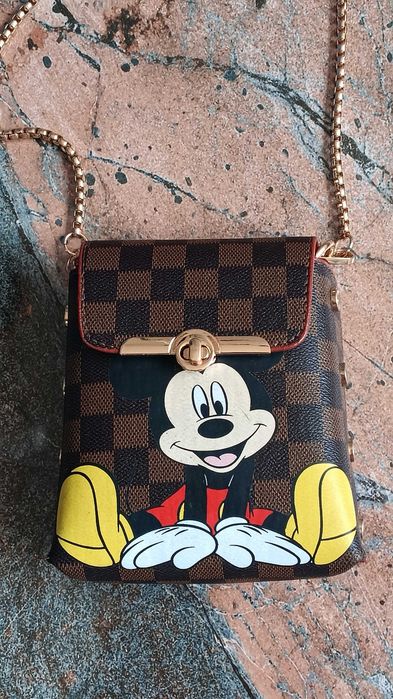 Елегантна чанта за рамо с принт Мики Маус , Disney .