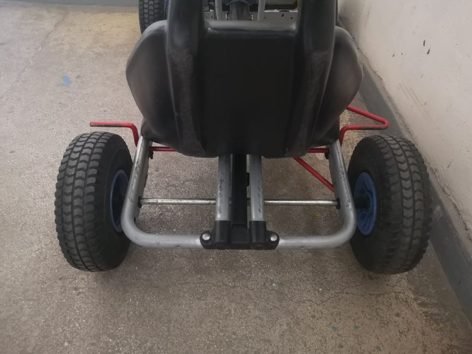 Cart/Kart cu pedale pentru copii PUKY F600 L 5-10 ani gri/negru