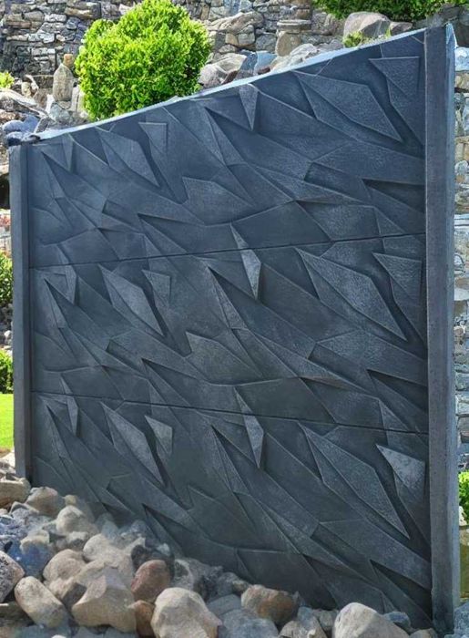Modele garduri zidite din boltari, placi gard beton prefabricat,