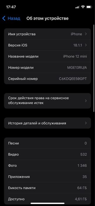 Айфон 12 мини 64 гб