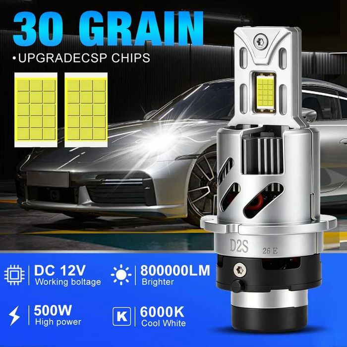 XSTORM D2S LED крушки Canbus за кола 8000LM 35W